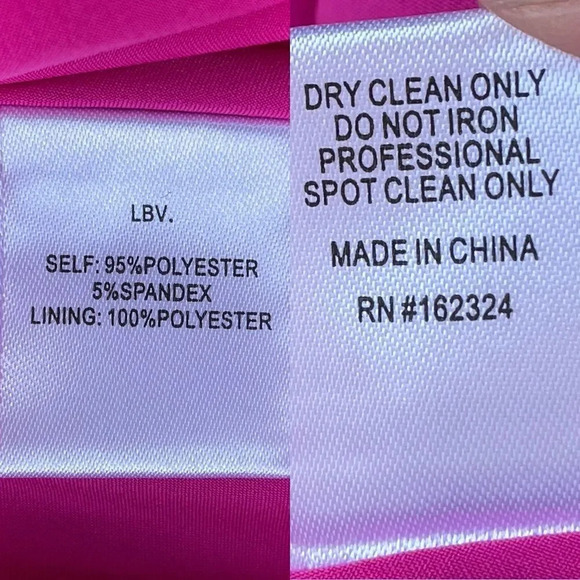 LBV Crepe Pleated Day Dress in fuschia size 6 - Picture 17 of 17